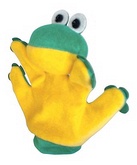Žaba, bábka na ruky pre deti