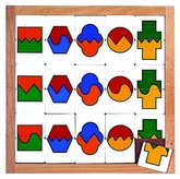 Spájanie farieb<br>Spájanie farieb a tvarov - puzzle