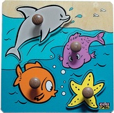 Morské živočíchy<br>puzzle s držadlom