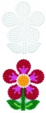 Zákl. tabuľka k midi korálkam - kvet