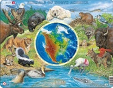 Obrázkové puzzle<br>Zvieratká Severnej Ameriky