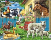 Obrázkové puzzle<br>Zvieratá na farme
