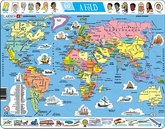 Puzzle - mapa<br>Maxi mapa sveta