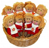 Súprava handrových bábik - mini