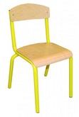 Stolička so železnou konštrukciou - žltá
