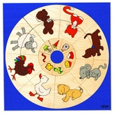 Domáce zvieratá<br>kruhové puzzle
