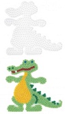 Zákl. tabuľka k midi korálkam - krokodíl