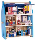 Trojposchodový domček pre bábiky