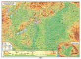 Nástenná mapa<br>Reliéf Maďarska - duo