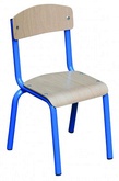 Stolička so železnou konštrukciou - modrá